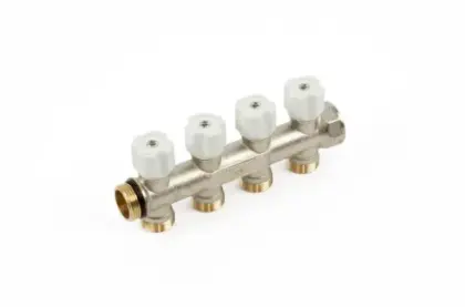 Begetube Verdeler voor CV messing Begetube 3/4" + 4 x 3/4" wit 225071004