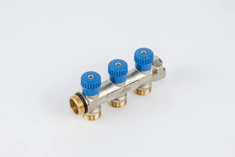 Begetube Verdeler voor CV messing Begetube 3/4" + 3 x 3/4" blauw 225071203