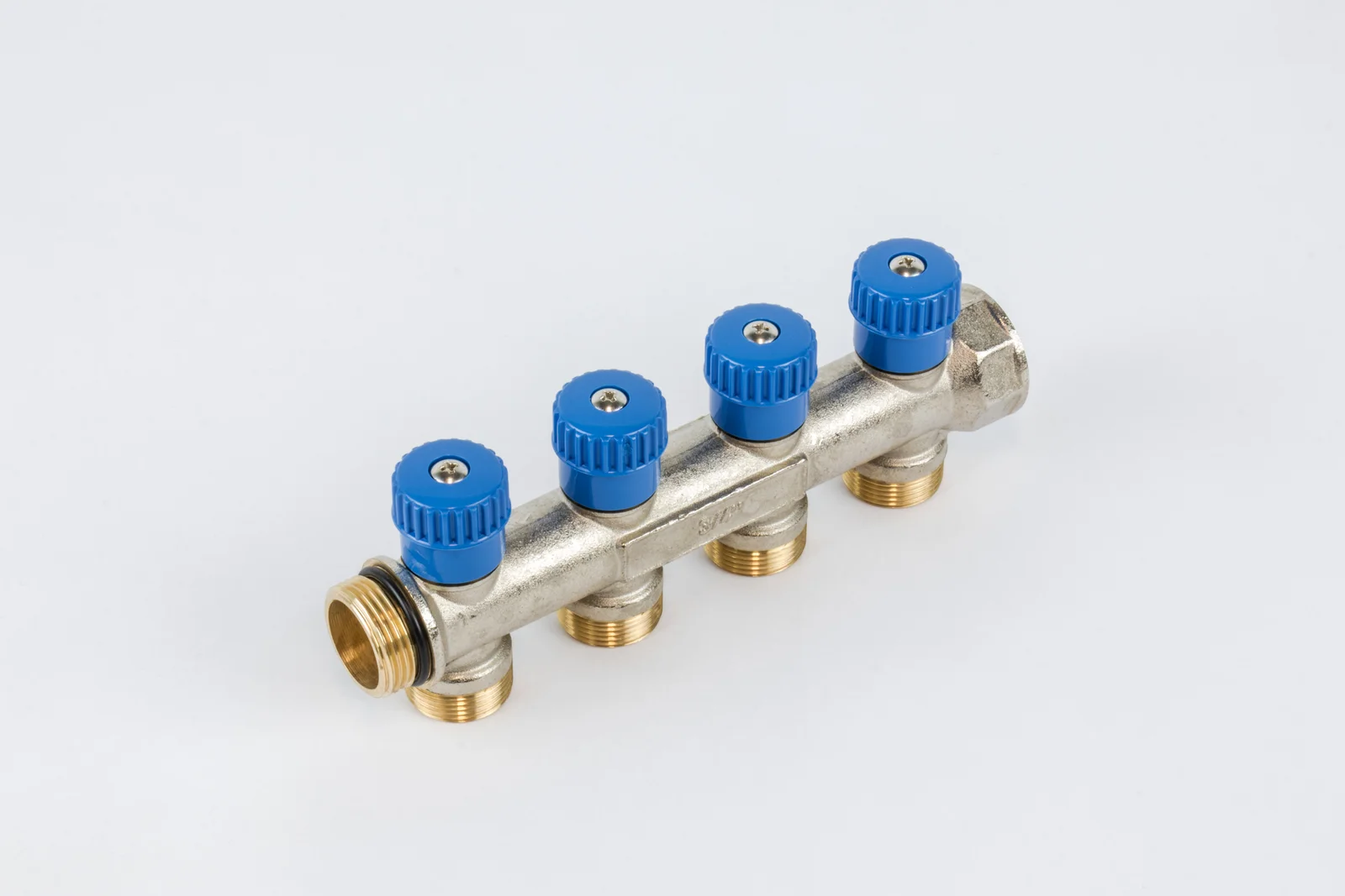 Begetube Verdeler voor CV messing Begetube 3/4" + 4 x 3/4" blauw 225071204