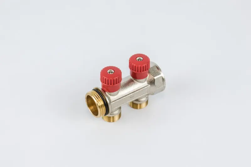 Begetube Verdeler voor CV messing Begetube 1" + 2 x 1" rood 225101102