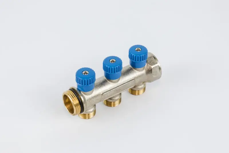 Begetube Verdeler voor CV messing Begetube 1" + 3 x 1" blauw 225101203