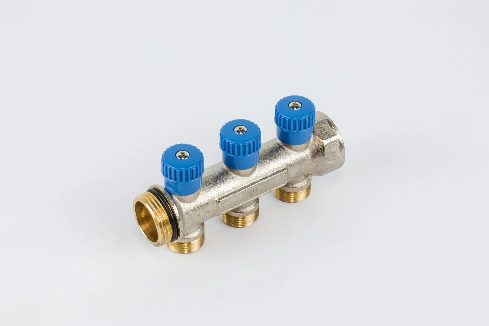Begetube Verdeler voor CV messing Begetube 1" + 3 x 1" blauw 225101203