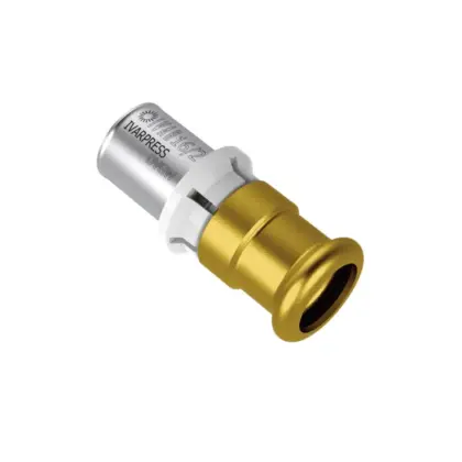 Begetube Persovergangsstuk messing 16/2mm x 15mm koperen buis (drink)water Begetube Alpex 302012018