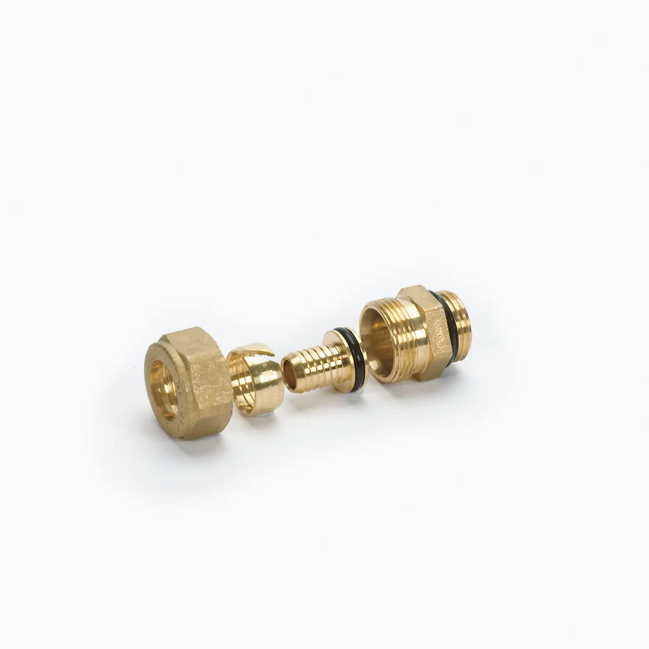 Begetube Knelovergangsstuk messing losse insteekhuls voor VPE/VPX buis 20/2.8mm x 3/4" M verwarming Begetube 304010738