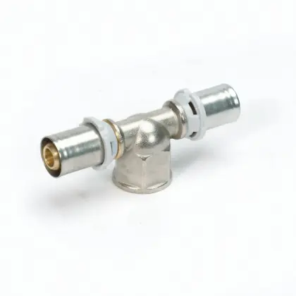 Begetube Persovergangs-T-stuk messing 16/2 x 1/2" x 16/2 F (drink)water Begetube Alpex 338261818