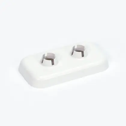 Begetube Dubbele afdekrozet wit 15-16mm begetube asafstand 38mm 611381215