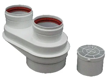 Bosch Rookgasketeladapter Bosch metaal concentrisch / parallel 80/80mm - 80/110mm AZ 298 7719001957