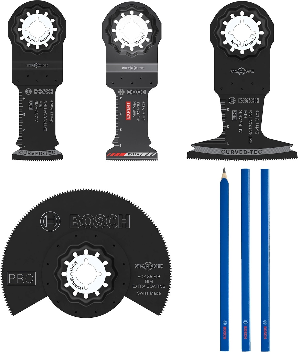 Bosch Professional Starlock bladen in mini L-BOXX + potloden 061599766V