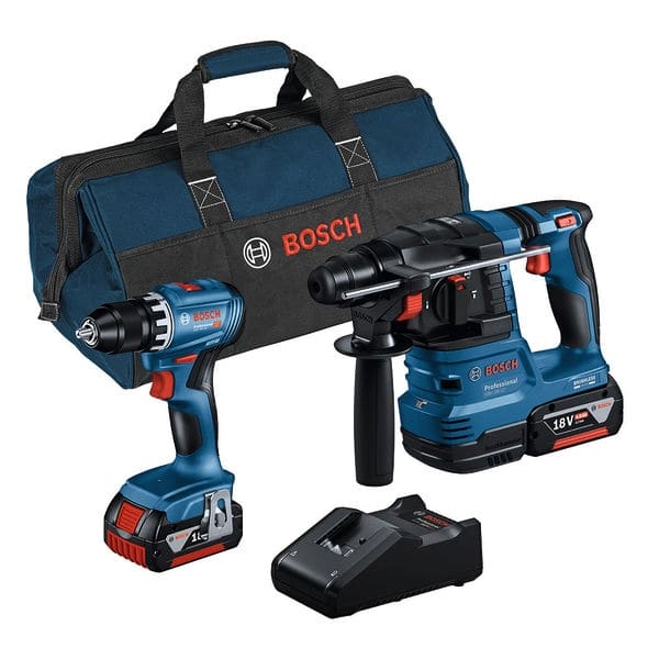 Bosch Professional GSR 18V-45 + GBH 18V-22 + 2 x 4