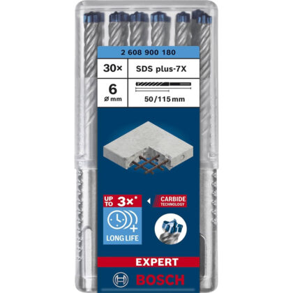 Bosch Professional Hamerboor SDS plus-7X 30st 6x50x115mm 2608900180