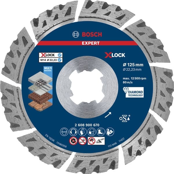 Bosch Professional X-LOCK Diamantschijf Multi Material 125 2608900670