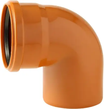 Nicoll PVC RIO bocht 87° MF 110 x 110 mm - oranje C118