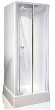 CA13 vrijstaande douchecabine acryl 815 x 815 x 2020 mm - wit - inclusief douchemengkraan