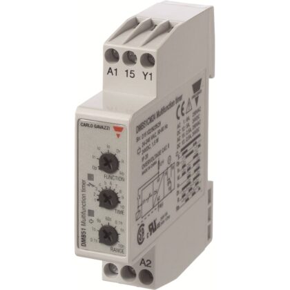 CARLO GAVAZZI CG TIJDRELAIS-MULTI-FUNCTIE-12-240VAC/VDC-0.1 sec-100 uur-DIN-RAIL DMB51CW24