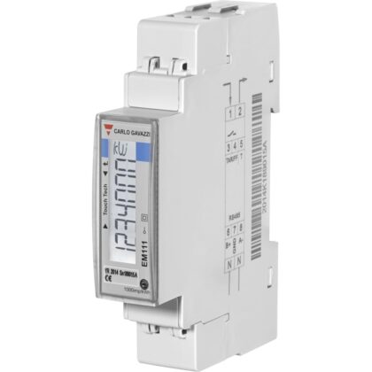 CARLO GAVAZZI CG ENERGIEMETER/ANAL 1-FASE kWh-METER DIGT 45AAC 230VLN 1XO-C PLS MID EM111DINAV81XO1PFB