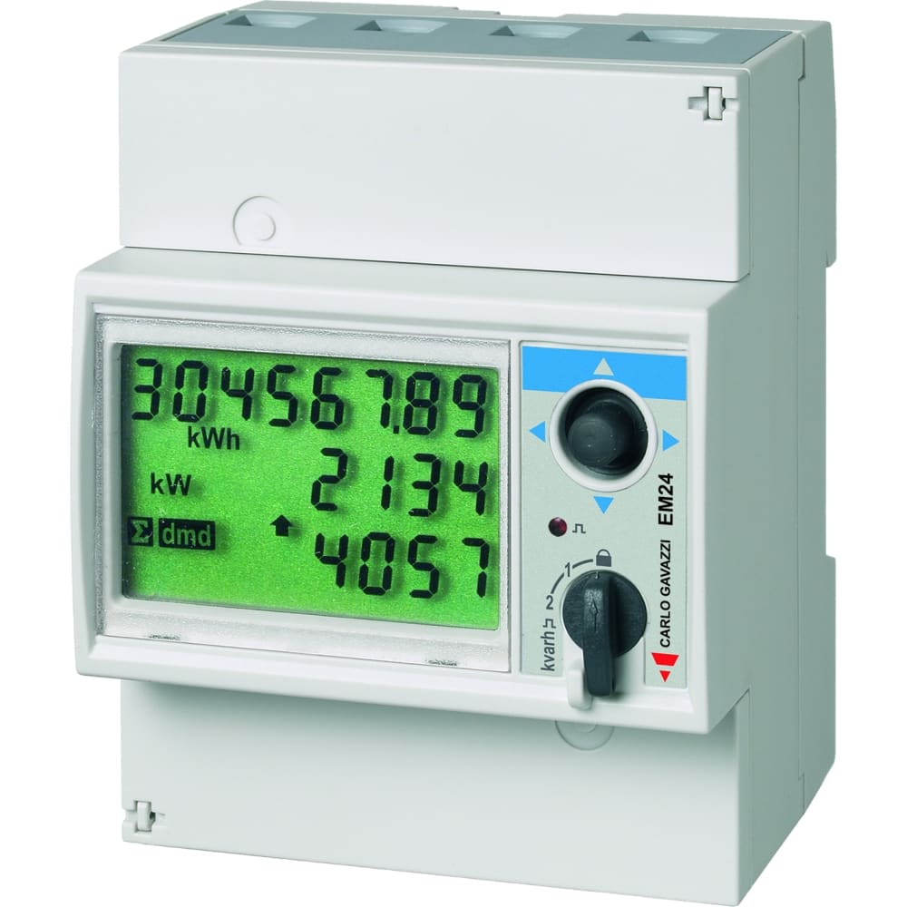 CARLO GAVAZZI CG ENERGIEM/ANALYS 3-F DIN 230/400AC-65AAC ETHERNET MODBUS TCP/IP EM24DINAV23XE1X