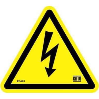 CATU Zelfklevende driehoek Bliksem - afmeting zijde 100mm AT491