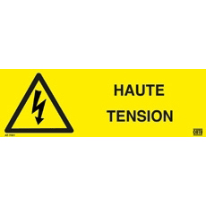 CATU Zelfklever HAUTE TENSION 150x50mm met elektrische gevarendriehoek AT7001