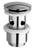 Conima 8160 afvoerplug met click-clack 5/4 x 64 mm - chroom - met overloop - lang model CO.8160/1.CR