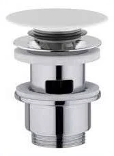 Conima 8160 afvoerplug met click-clack 5/4 x 64 mm - Corian wit - met overloop CO.8160.COR
