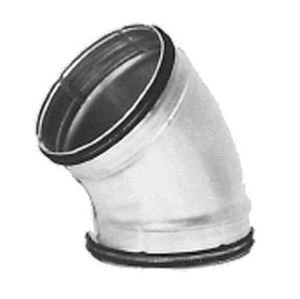 CODUME Gegalvaniseerde bocht 45° met dubbele safe dichting Ø100mm C45100DB