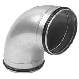 CODUME Gegalvaniseerde bocht 90° met dubbele safe dichting Ø100mm C90100DB