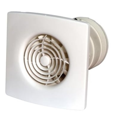 CODUME Ventilator Silent extra plat + hygrostaat + timer - 96m³/u SR100HT