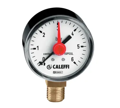 Caleffi Manometer 1/4 0-4bar achteraansl. Caleffi 557104