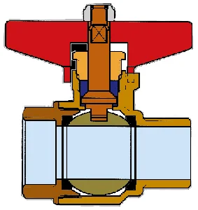 Cimberio Vlinderkraan met volle doorlaat DN 5/4" FM PN40 Cimberio 301/14 301-14-1032