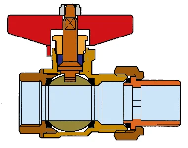 Cimberio Vlinderkraan met volle doorlaat DN 1/2" FM PN25 Cimberio 346 346-2102