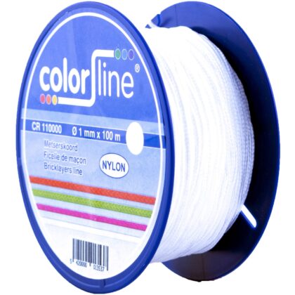 Color-Line Nylon metserskoord WIT - 1 mm x 100 m CR 110000