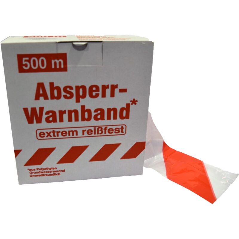 Color-Line Signalisatielint SUPER 500 m x 80 mm wit/rood VM 151999