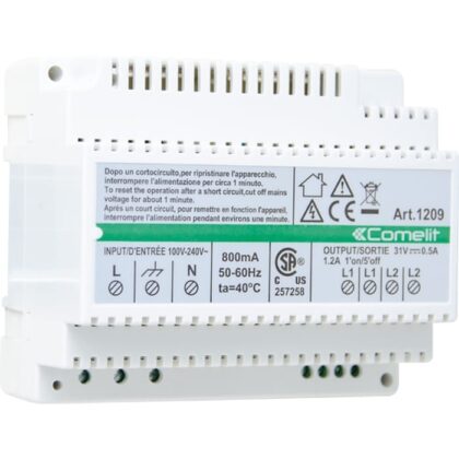 Comelit Voeding 2-draads video kit 1209