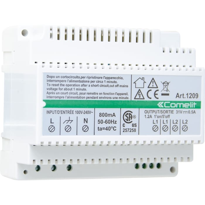 Comelit Voeding 2-draads video kit 1209