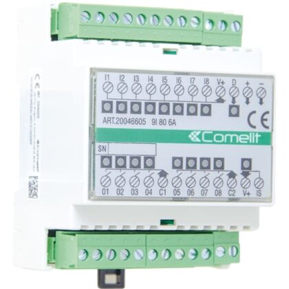 Comelit Simplehome module opto-isole 9 digitale ingangen / 8 relais uitgangen 6a 20046605