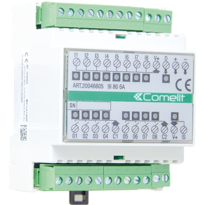 Comelit Simplehome module opto-isole 9 digitale ingangen / 8 relais uitgangen 6a 20046605