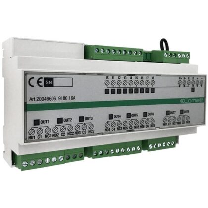 Comelit Simplehome module opto-isole 9 digitale ingangen / 8 relais uitgangen 16a 20046606