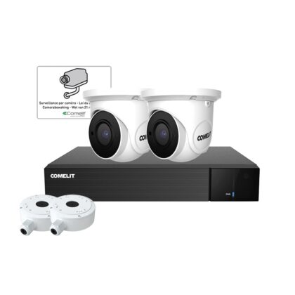 Comelit IPNVR004N06PASL + WDSK324A + 2x IPTCAMN04FA + 43503 +2x JBA-TBBA + 3 x SCHEQUE IPTKIT4N04PABE