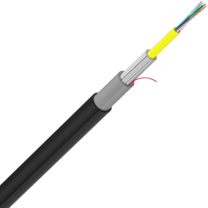Corning OS2 Gel-filled Central Tube Dielectric Armor Indoor/Outdoor Cable 12FSMF-28® 012ZEU-83120A2C