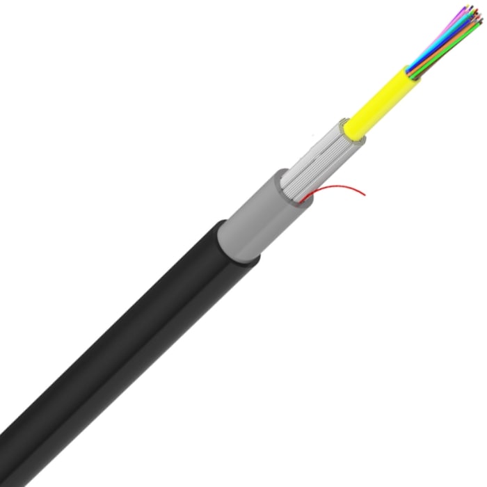 Corning OS2 Gel-filled Central Tube Dielectric Armour Indoor/Outdoor Cable 24F 024ZEU-93120A2C