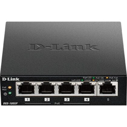 D-LINK 5-poorts Desktop Gigabit PoE+ Switch DGS-1005P/E
