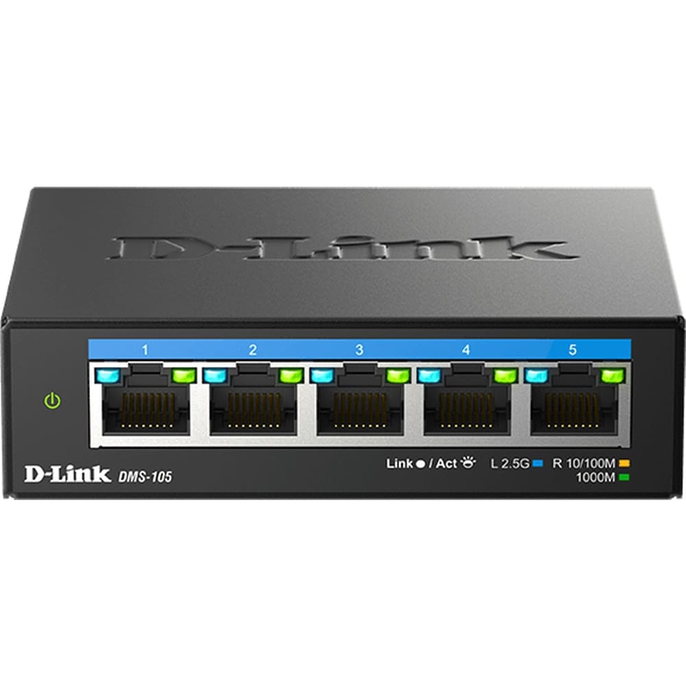 D-LINK 5-Port Multi-Gigabit Unmanaged Switch DMS-105/E
