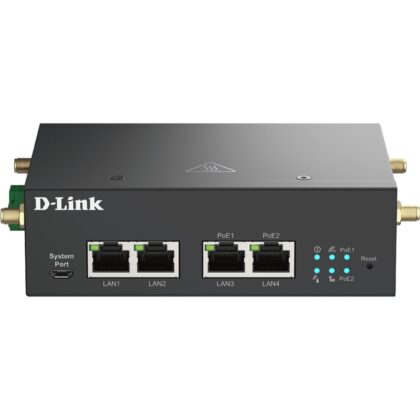 D-LINK 5G Multi-Connect Modem; 2x 1 & 2x 1 PoE Gbps; 2 Micro SIM slot; Plug-and-Play DWM-314-GP/E
