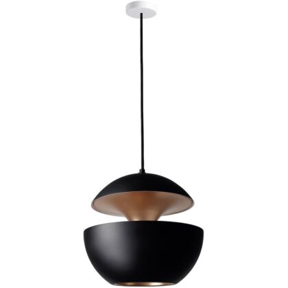 DCW Editions Suspension -aluminium- noire intérieur blanc- DIAM 350MM-câble de 5M HCS 350 BL WH 5M