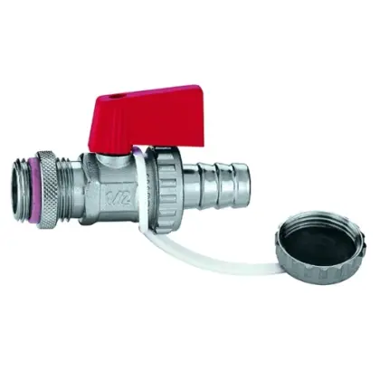 Caleffi 538 vul- en aflaatkraan voor ketel 1/2 M - chroom DE538410