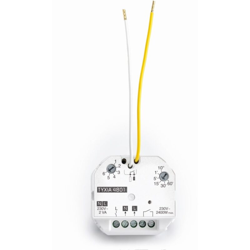 DELTA DORE Tyxia 4801 | RF micromodule-ontvanger v. verlichting - 1NO 10A pot. Vrij 6351110