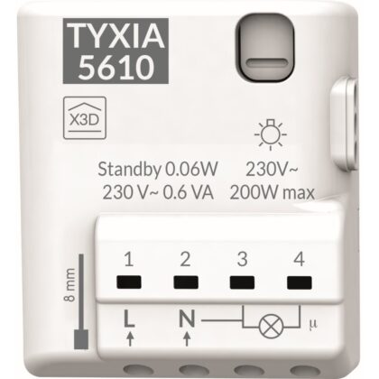DELTA DORE Tyxia 5610 | Nanomodule ontvanger 1 kanaal AAN/UIT verlichting 6351400