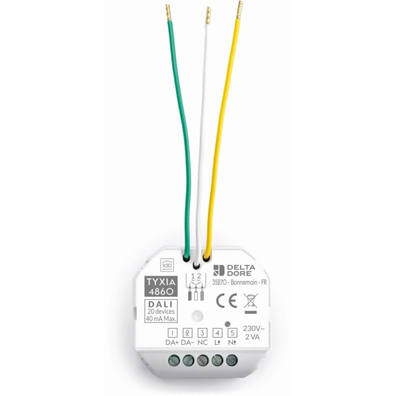 DELTA DORE Tyxia 4860 | RF micromodule-ontvanger DALI controller - Inbouwmontage 6351418