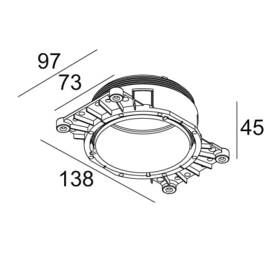 DELTA LIGHT Mounting kit R82 trimless O.F.A. 15212 2000