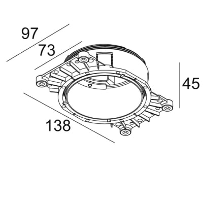 DELTA LIGHT Mounting kit MidiSpy trimless O.F.A. 15212 2030